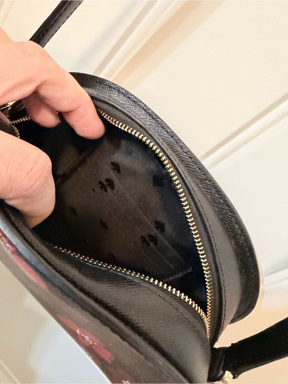 kate spade Black Crossbody with Red Floral Print - Picture 8 of 8
